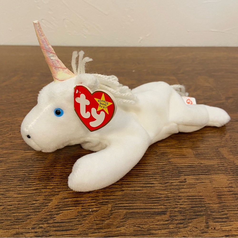 VINTAGE TY MYSTIC THE UNICORN WHITE 90s TOY COLLECTIBLE BEANIE BABY